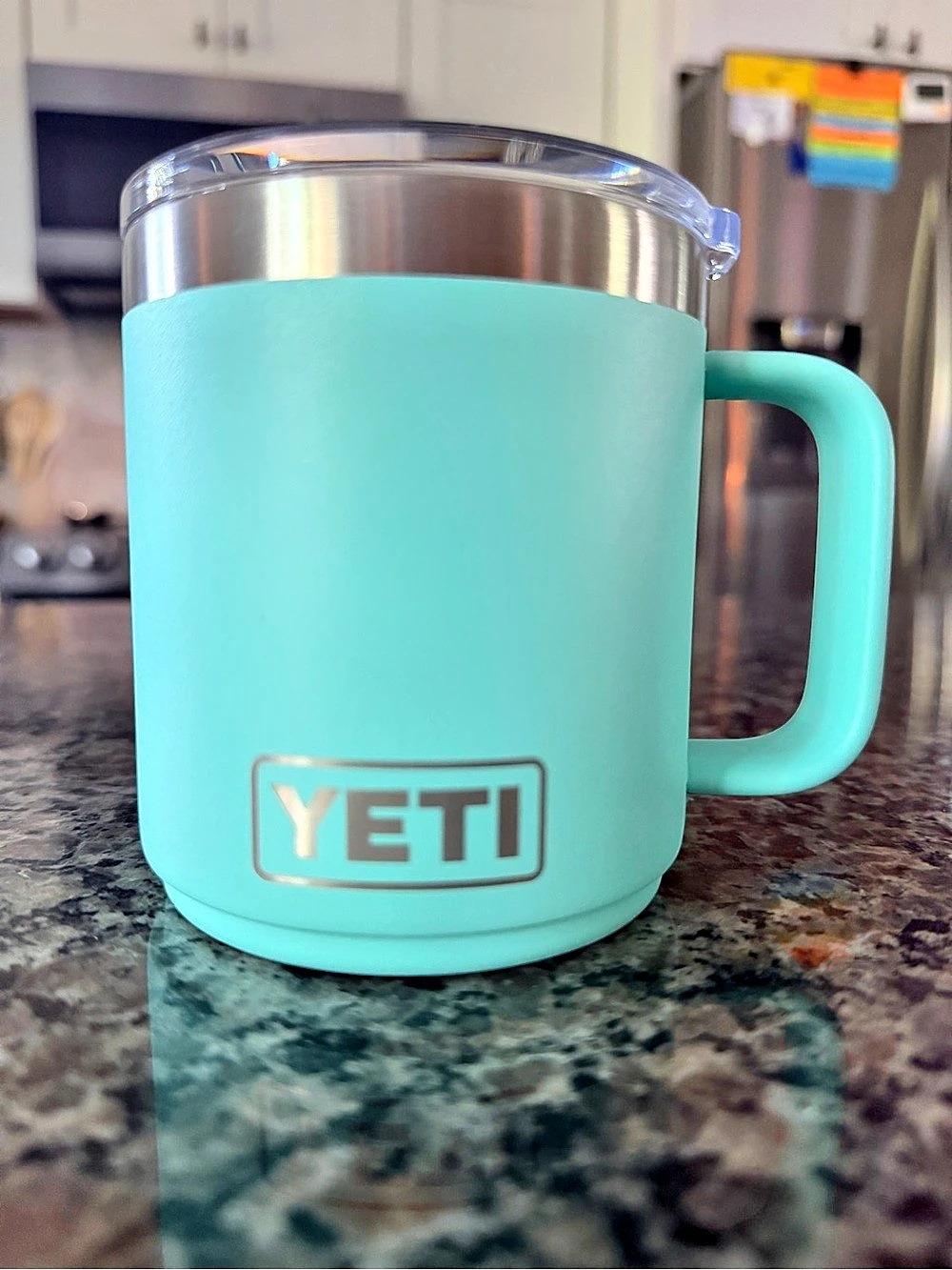 YETI Rambler 14 oz Mug Seafoam Turquoise BPA Free with MagSlider Lid